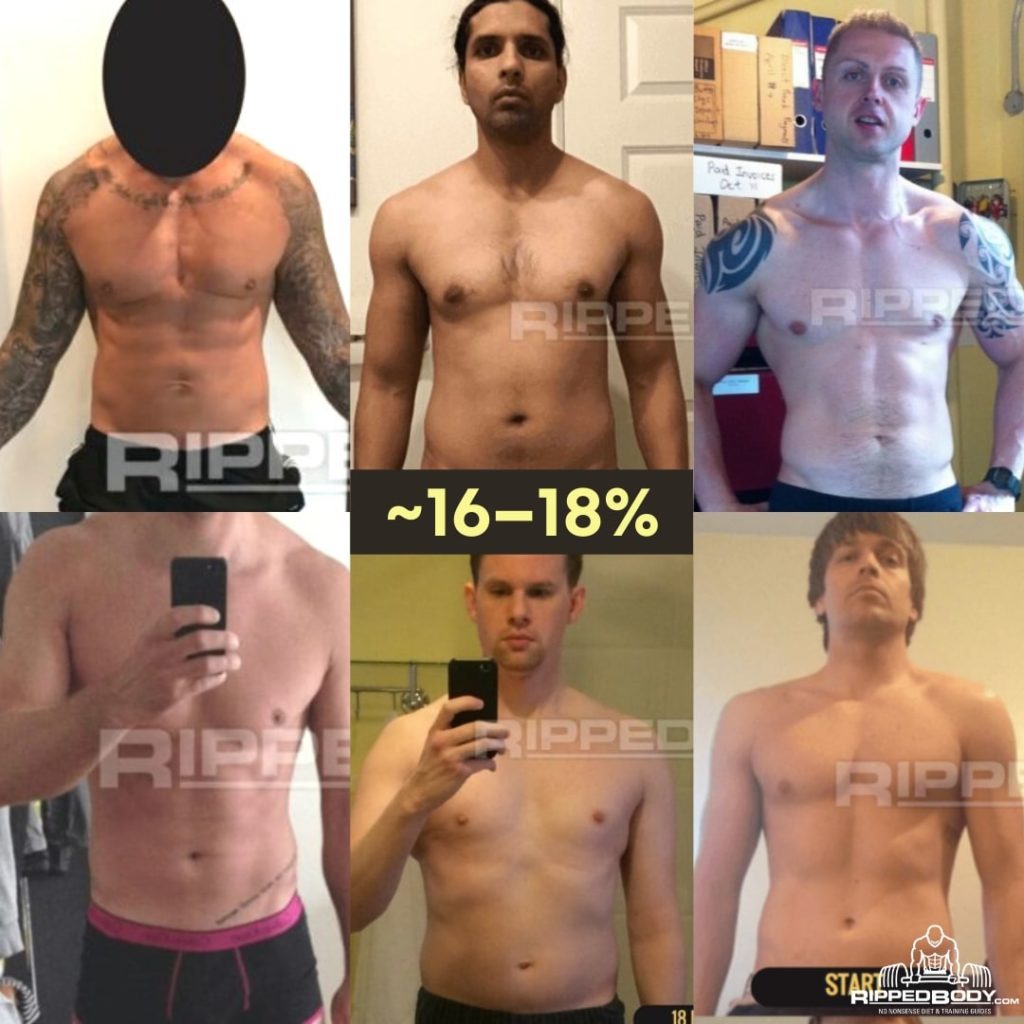 What 16-18% body fat looks like (pt2)