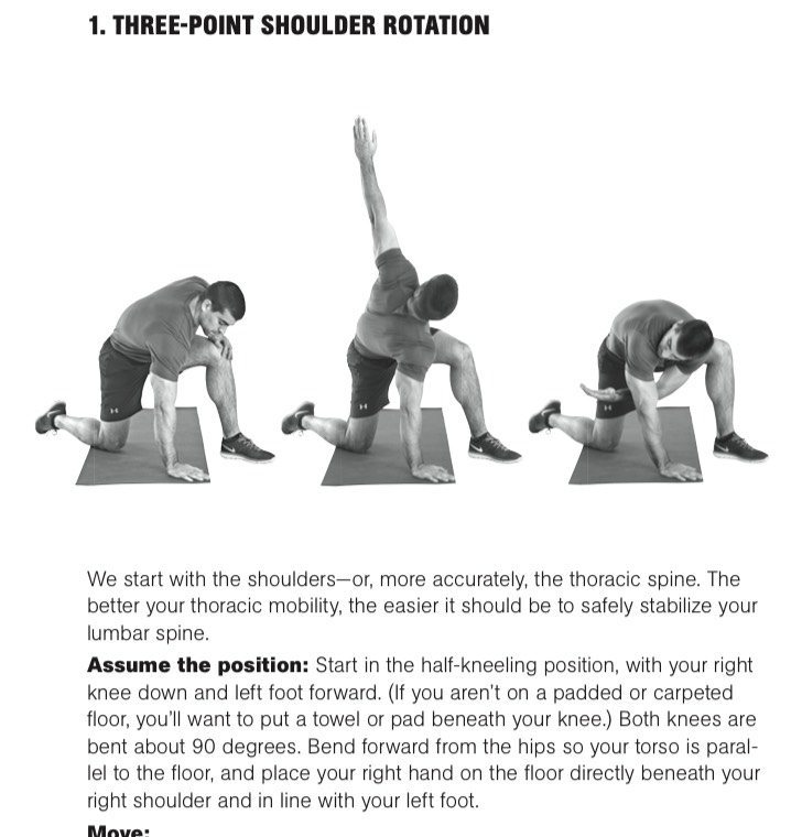 Example taken from the warm up section, part of the detailed exercise guide.