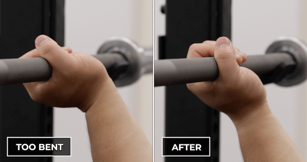 Bench Press grip fixes — bent wrists vs. straight wrists.