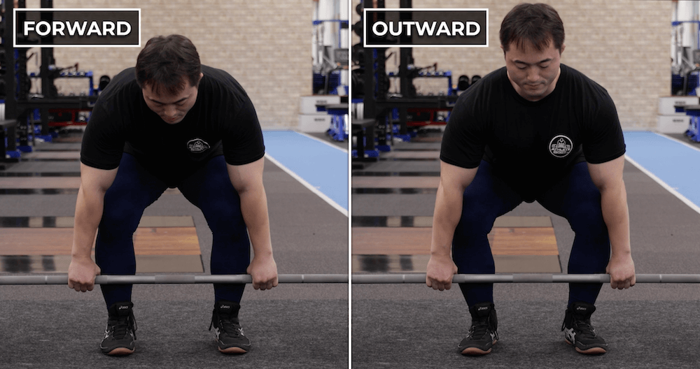 Deadlift form - Your toes should point forward or slightly outward when deadlifting properly.