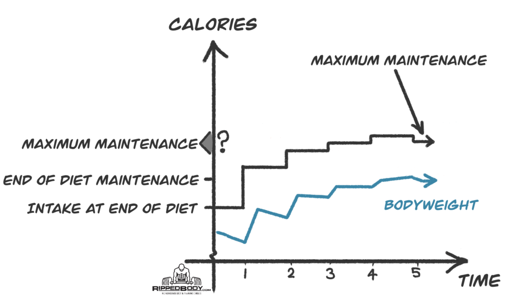 Finding Maximum Maintenance Calorie Intake After Dieting