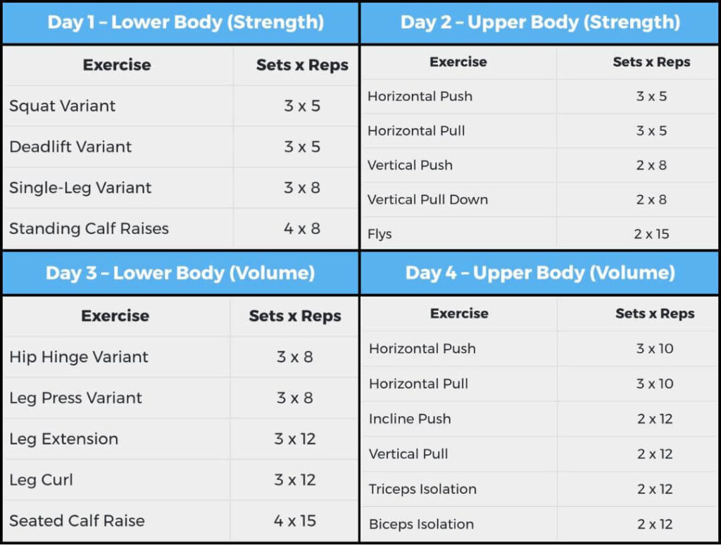 Full body 5 days a week program hot sale