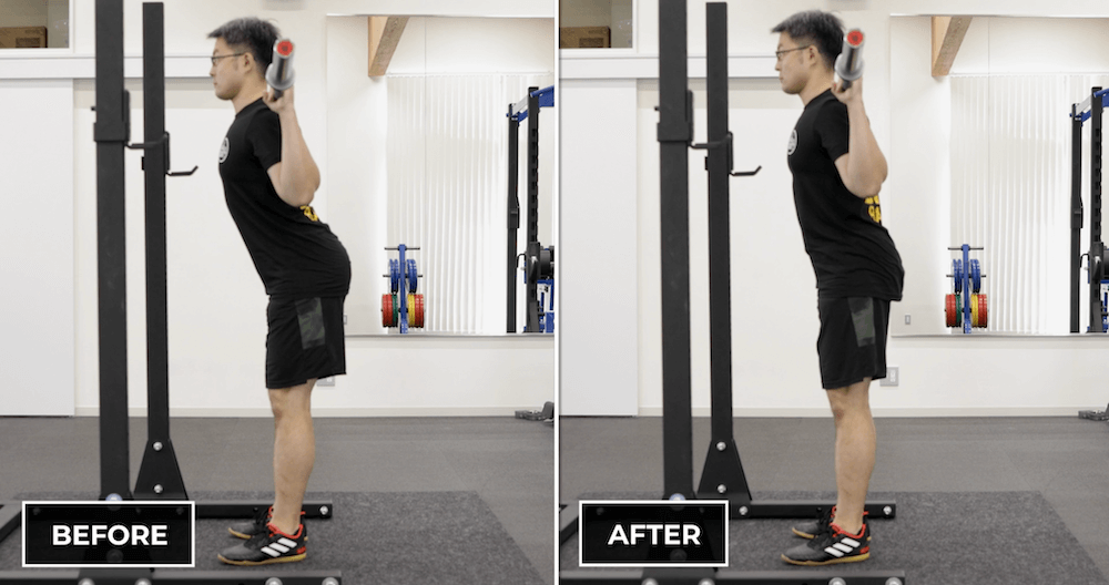 The Squat Ascent — Be careful to avoid lower-back arching.
